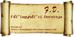 Félegyházi Dorottya névjegykártya