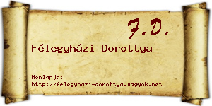Félegyházi Dorottya névjegykártya